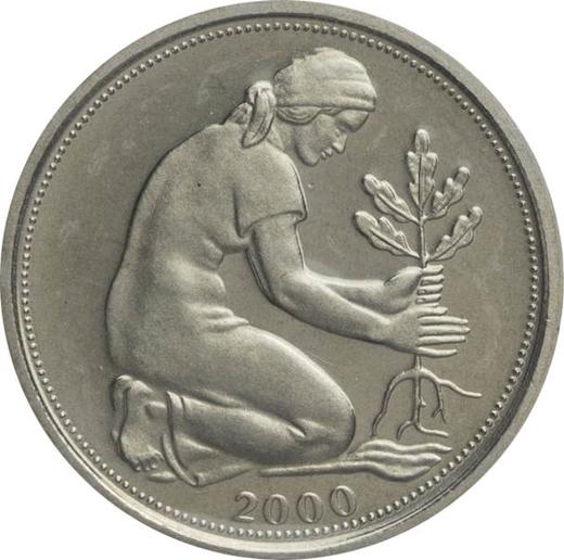 Rewers monety - 50 fenigów 2000 J - cena  monety - Niemcy, RFN