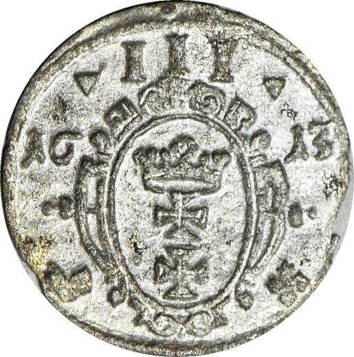 Аверс монеты - Тернарий 1613 года "Гданьск" - цена серебряной монеты - Польша, Сигизмунд III Ваза