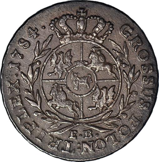 Reverso Trojak (3 groszy) 1784 EB - valor de la moneda  - Polonia, Estanislao II Poniatowski