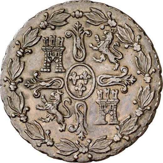 Реверс монеты - 8 мараведи 1828 года - цена  монеты - Испания, Фердинанд VII