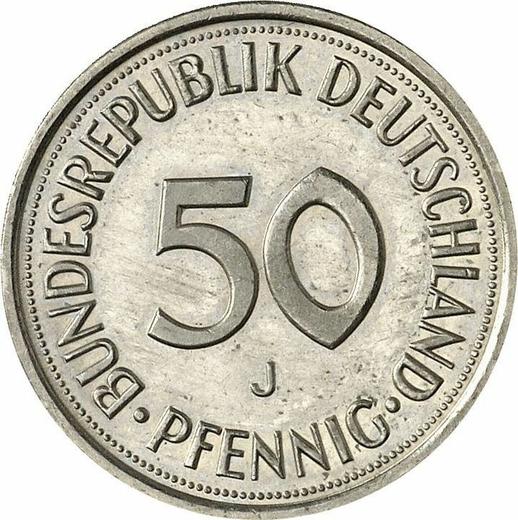 Аверс монеты - 50 пфеннигов 1990 года J - цена  монеты - Германия, ФРГ