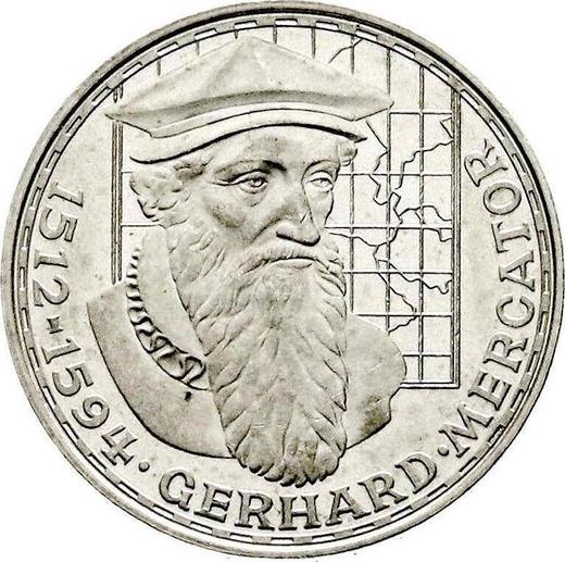 Аверс монеты - 5 марок 1969 года F "Герард Меркатор" Гурт EINIGKEIT UND RECHT UND FREIHEIT - цена серебряной монеты - Германия, ФРГ