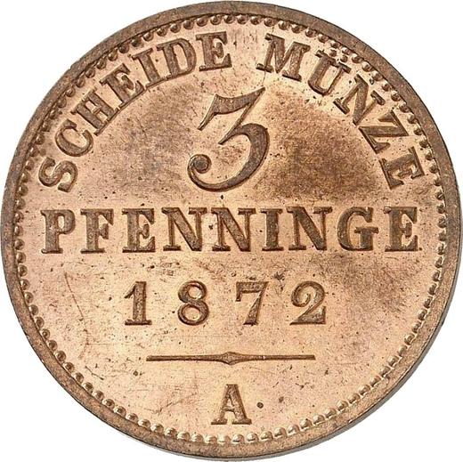 Реверс монеты - 3 пфеннига 1872 года A - цена  монеты - Пруссия, Вильгельм I