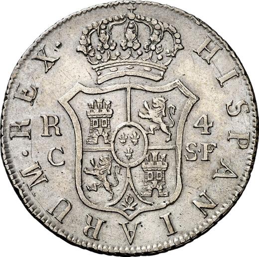 Реверс монеты - 4 реала 1813 года C SF "Тип 1812-1833" - цена серебряной монеты - Испания, Фердинанд VII