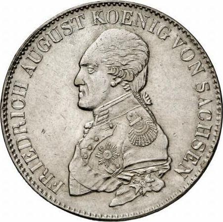 Аверс монеты - Талер 1818 года I.G.S. "Горный" - цена серебряной монеты - Саксония-Альбертина, Фридрих Август I
