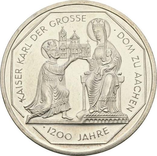 Аверс монеты - 10 марок 2000 года G "Карл Великий" - цена серебряной монеты - Германия, ФРГ