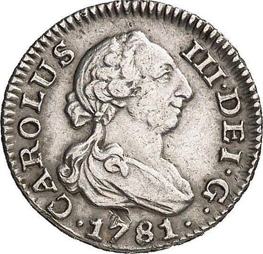 Awers monety - 1/2 reala 1781 M PJ - cena srebrnej monety - Hiszpania, Karol III