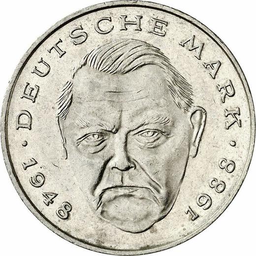 Awers monety - 2 marki 1994 J "Ludwig Erhard" - cena  monety - Niemcy, RFN