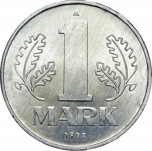 Anverso 1 marco 1982 A - valor de la moneda  - Alemania, República Democrática Alemana (RDA)