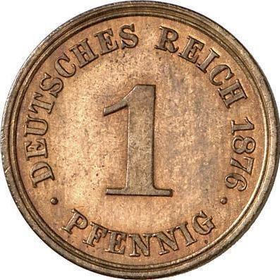Obverse 1 Pfennig 1876 J "Type 1873-1889" -  Coin Value - Germany, German Empire