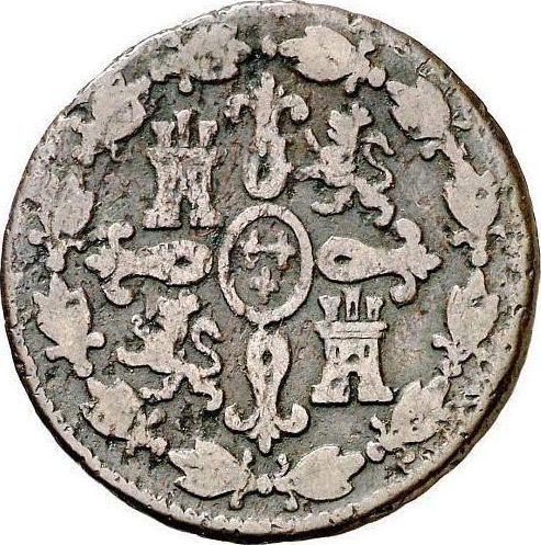 Rewers monety - 4 maravedis 1793 - cena  monety - Hiszpania, Karol IV