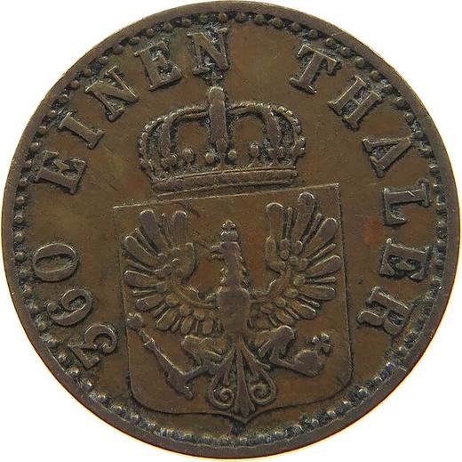 Аверс монеты - 1 пфенниг 1861 года A - цена  монеты - Пруссия, Вильгельм I