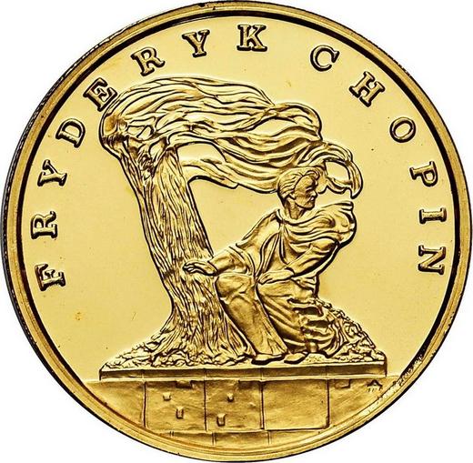 Reverso 200000 eslotis 1990 "Frédéric Chopin" - valor de la moneda de oro - Polonia, República moderna