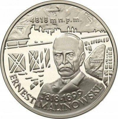 Реверс монеты - 10 злотых 1999 года MW ET "100 лет со дня смерти Эрнеста Малиновского" - цена серебряной монеты - Польша, III Республика после деноминации