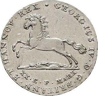 Аверс монеты - 16 грошей 1829 года - цена серебряной монеты - Ганновер, Георг IV