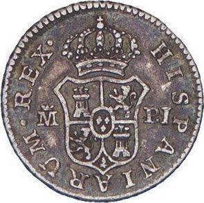 Реверс монеты - 1/2 реала 1773 года M PJ - цена серебряной монеты - Испания, Карл III