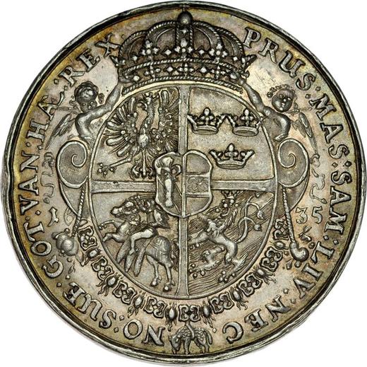 Реверс монеты - Талер 1635 года II "Тип 1635-1636" - цена серебряной монеты - Польша, Владислав IV