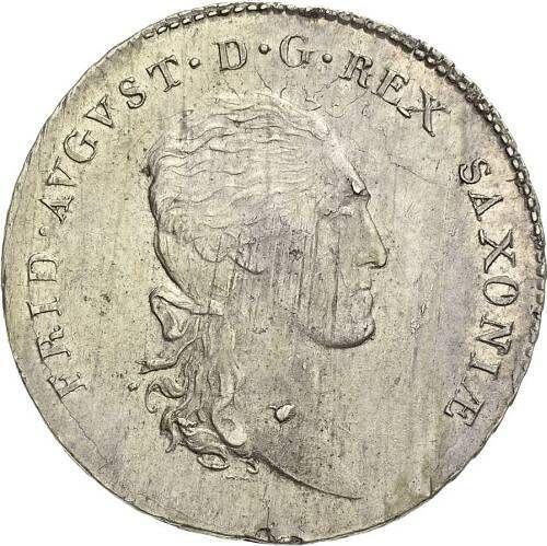 Awers monety - 1/3 talara 1808 S.G.H. - cena srebrnej monety - Saksonia, Fryderyk August I