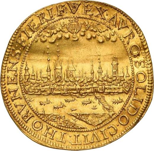 Rewers monety - Donatywa 4 dukaty 1655 HL "Toruń" - cena złotej monety - Polska, Jan II Kazimierz