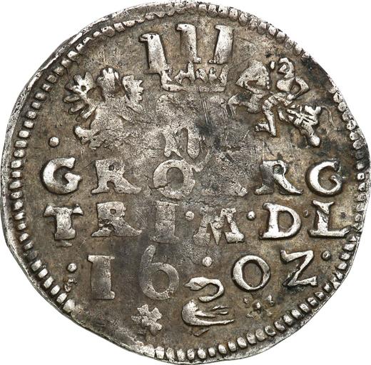 Реверс монеты - Трояк (3 гроша) 1602 года "Литва" - цена серебряной монеты - Польша, Сигизмунд III Ваза