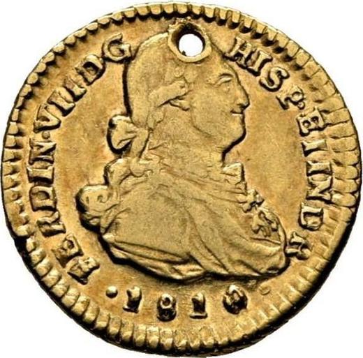 Anverso 1 escudo 1810 So FJ - valor de la moneda de oro - Chile, Fernando VII