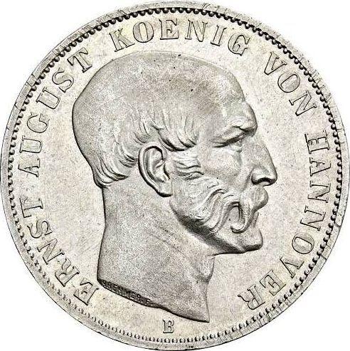Anverso Tálero 1851 B Bergsegen-des Harzes - valor de la moneda de plata - Hannover, Ernesto Augusto 