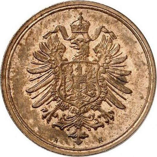 Reverso 1 Pfennig 1874 H "Tipo 1873-1889" - valor de la moneda  - Alemania, Imperio alemán