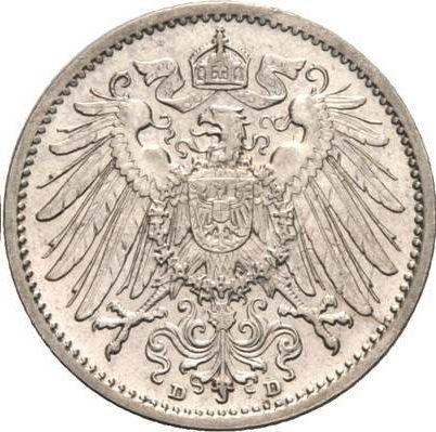 Reverso 1 marco 1911 D "Tipo 1891-1916" - valor de la moneda de plata - Alemania, Imperio alemán