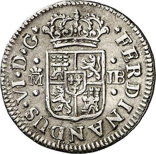 Аверс монеты - 1/2 реала 1752 года M JB - цена серебряной монеты - Испания, Фердинанд VI