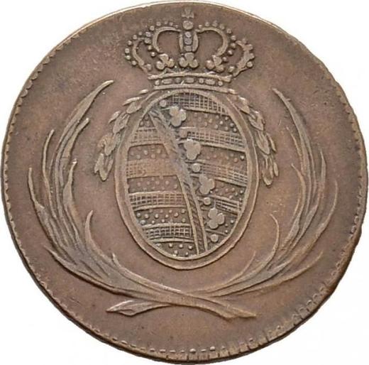 Аверс монеты - 3 пфеннига 1823 года S - цена  монеты - Саксония-Альбертина, Фридрих Август I