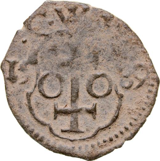 Реверс монеты - Денарий 1589 года CWF "Тип 1588-1612" - цена серебряной монеты - Польша, Сигизмунд III Ваза