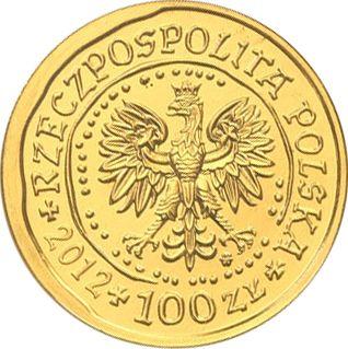 Awers monety - 100 złotych 2012 MW NR "Orzeł Bielik" - cena złotej monety - Polska, III RP po denominacji
