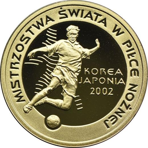 Reverso 100 eslotis 2002 MW "Copa Mundial de Fútbol de 2002" - valor de la moneda de oro - Polonia, República moderna