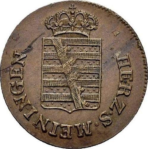 Аверс монеты - 1/2 крейцера 1828 года - цена  монеты - Саксен-Мейнинген, Бернгард II