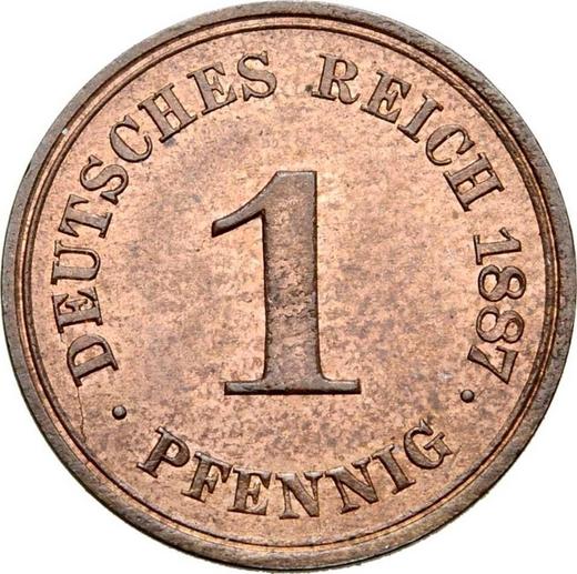 Avers 1 Pfennig 1887 A "Typ 1873-1889" - Münze Wert - Deutschland, Deutsches Kaiserreich