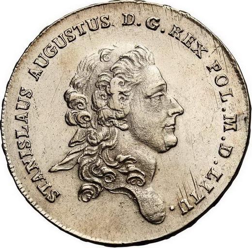 Аверс монеты - Талер 1776 года EB LITU - цена серебряной монеты - Польша, Станислав II Август