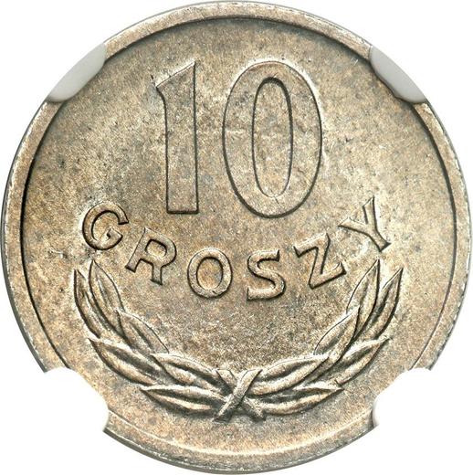 Reverso 10 groszy 1971 MW - valor de la moneda  - Polonia, República Popular