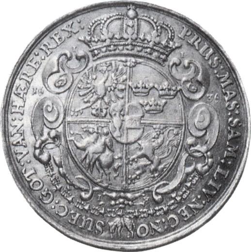 Реверс монеты - Талер 1636 года II "Тип 1635-1636" - цена серебряной монеты - Польша, Владислав IV