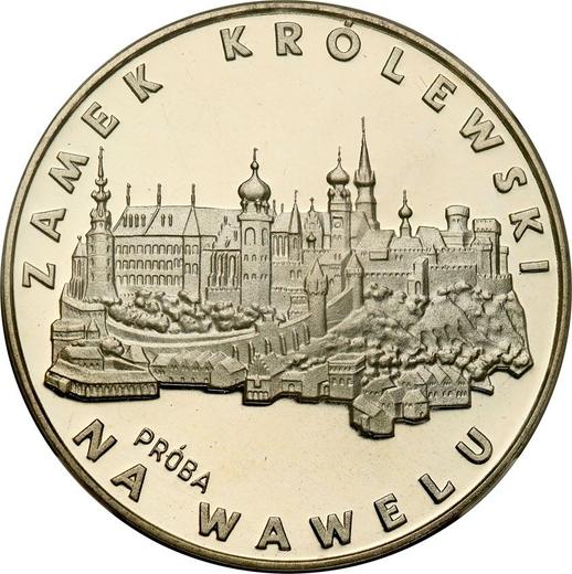 Reverso Pruebas 100 eslotis 1977 MW "Castillo Real de Wawel" Plata - valor de la moneda de plata - Polonia, República Popular