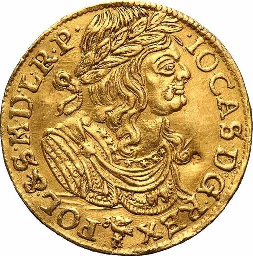 Anverso 2 ducados 1661 NG Águila en el marco - valor de la moneda de oro - Polonia, Juan II Casimiro