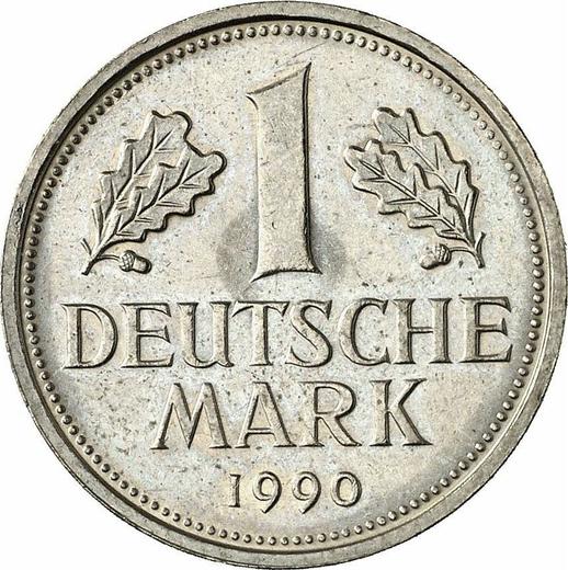 Obverse 1 Mark 1990 A -  Coin Value - Germany, FRG