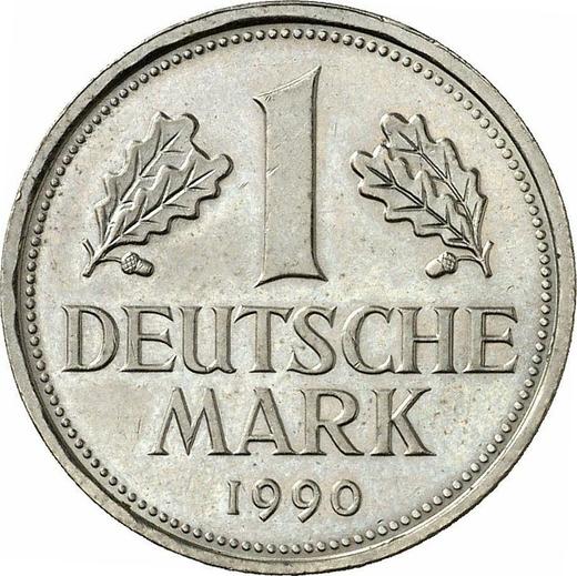 Anverso 1 marco 1990 G - valor de la moneda  - Alemania, RFA