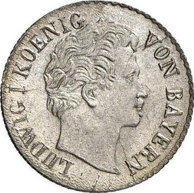 Awers monety - 1 krajcar 1834 - cena srebrnej monety - Bawaria, Ludwik I