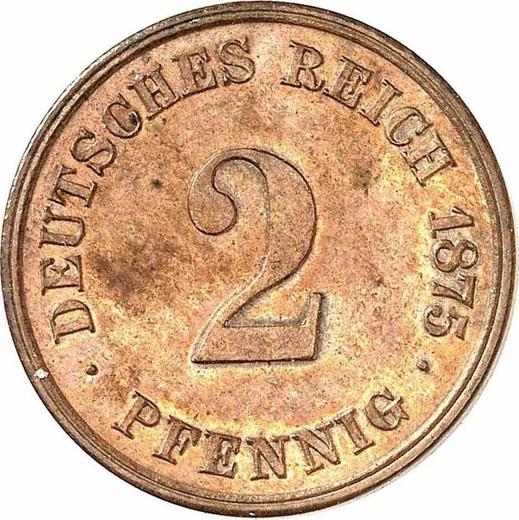 Аверс монеты - 2 пфеннига 1875 года E "Тип 1873-1877" - цена  монеты - Германия, Германская Империя