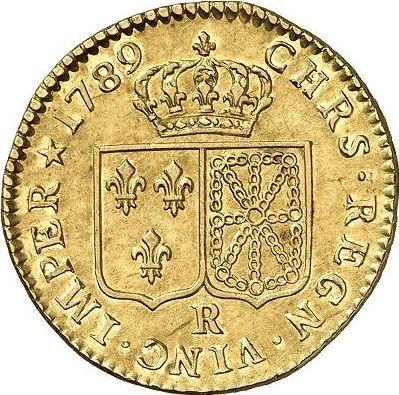 Reverso Louis d'Or 1789 R Orleans - valor de la moneda de oro - Francia, Luis XVI