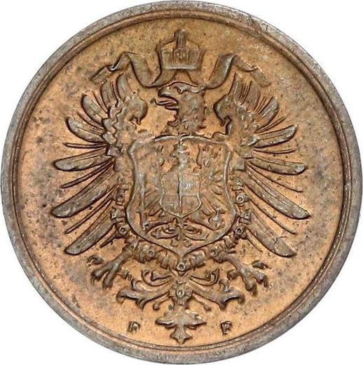 Реверс монеты - 2 пфеннига 1876 года F "Тип 1873-1877" - цена  монеты - Германия, Германская Империя
