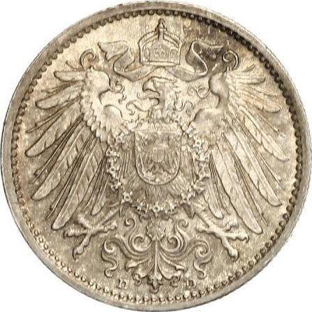 Reverso 1 marco 1904 D "Tipo 1891-1916" - valor de la moneda de plata - Alemania, Imperio alemán