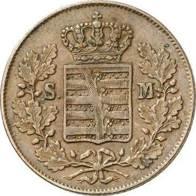 Аверс монеты - 1 крейцер 1842 года - цена  монеты - Саксен-Мейнинген, Бернгард II