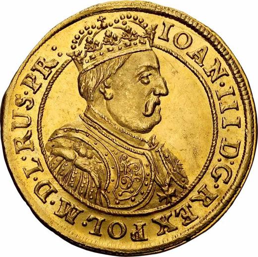 Аверс монеты - 2 дуката ND (1674-1696) года DL "Гданьск" - цена золотой монеты - Польша, Ян III Собеский