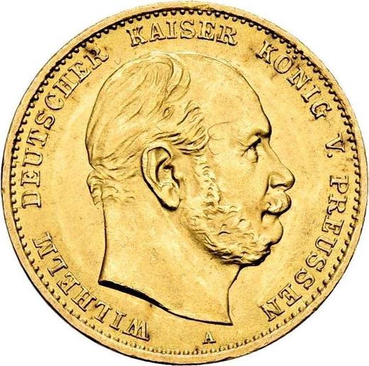 Anverso 10 marcos 1877 A "Prusia" - valor de la moneda de oro - Alemania, Imperio alemán